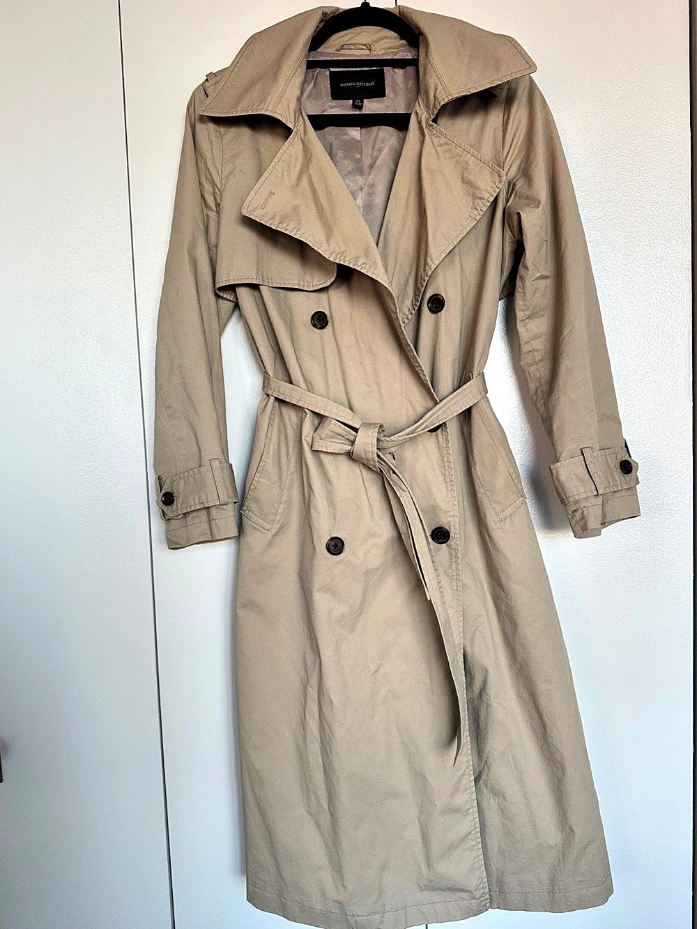Banana Republic Classic Double-Breasted Trench Coat Brown XS
